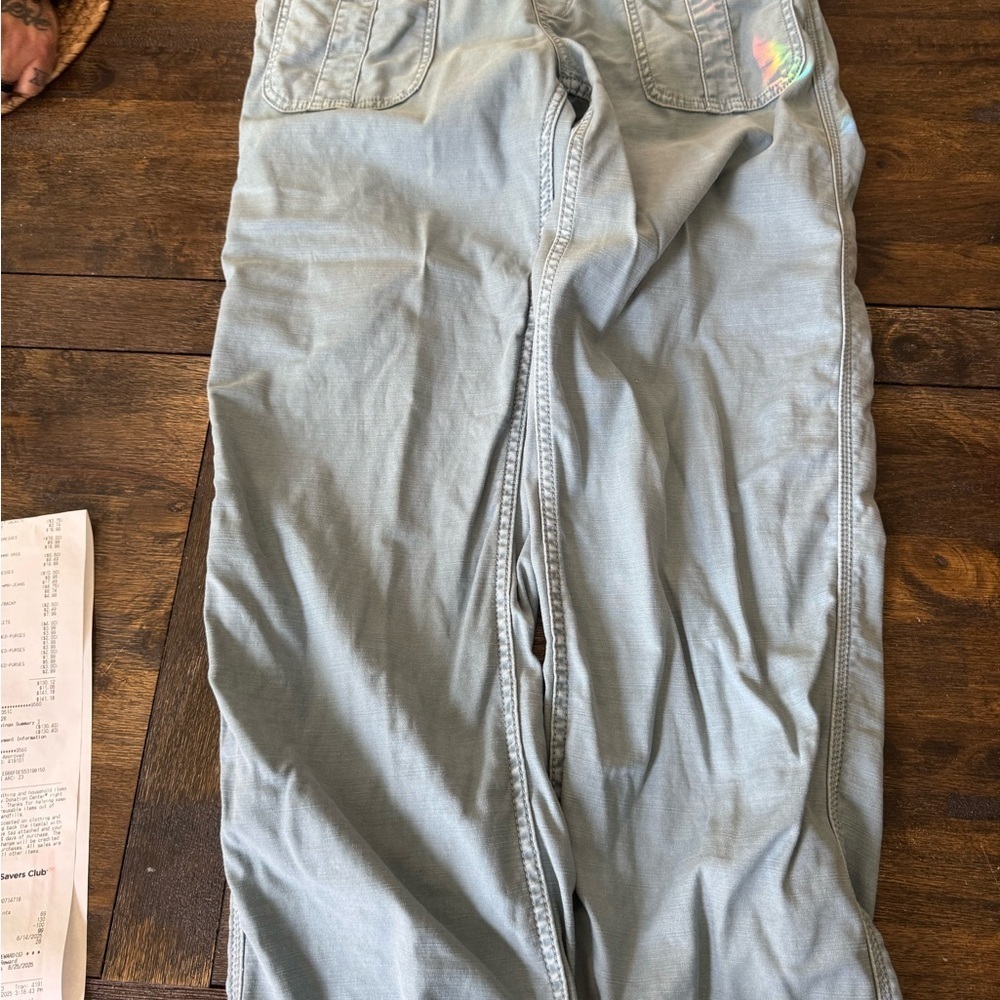 Pilcro pull on front pocket pants like blue/mint color size small - Picture 4 of 5